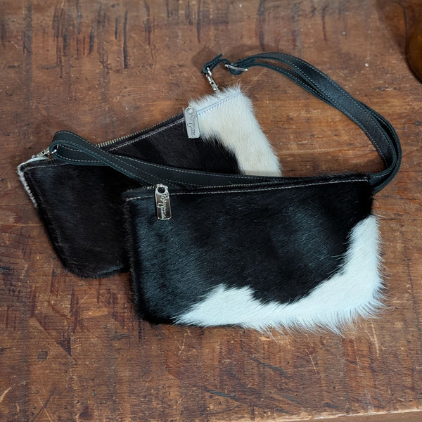 Seconds: Cher Belt Bag / Crossbody - Black & White