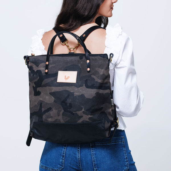 Graphite Camo Waxed Canvas Original Backpack