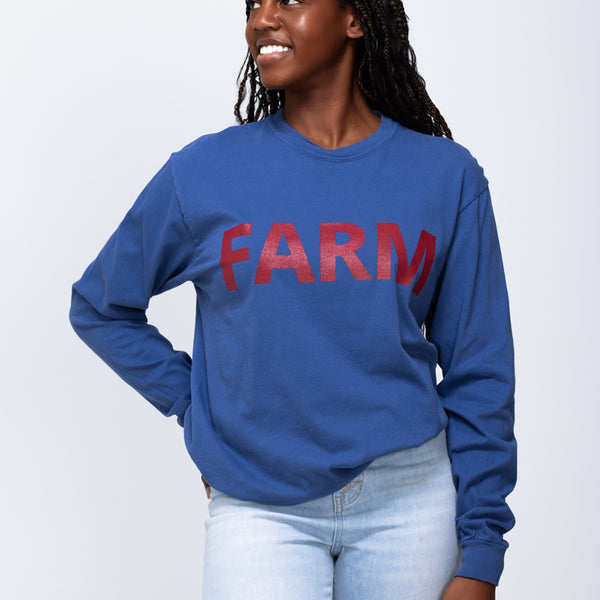 FARM Navy Unisex Long Sleeve Tee