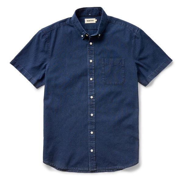 The Short Sleeve Jack in Rinsed Indigo Oxford