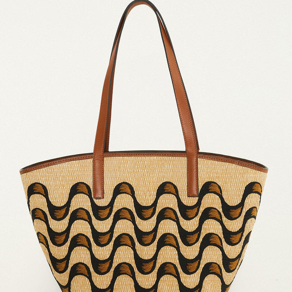 Raffia Basket Tote Bag Large