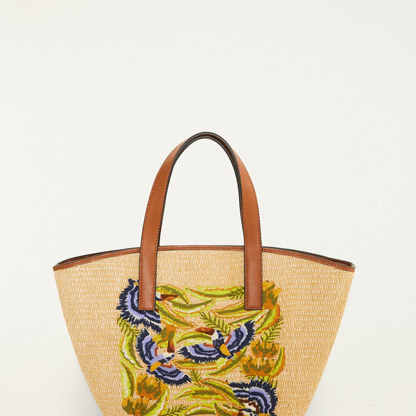 Raffia Basket Tote Bag Small