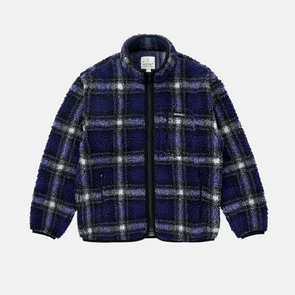 Shadow Plaid Sherpa Jacket