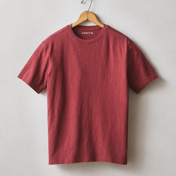 Men's Premium Slub Crew Tee - Oxblood