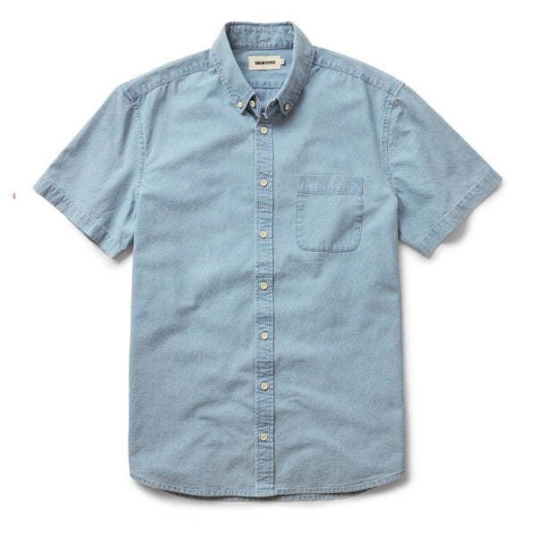 The Short Sleeve Jack in Washed Indigo Oxford