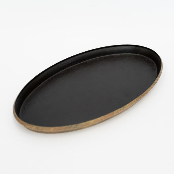 Daikokuya : Dry Lacquer Oval Tray, Hemp Cloth - Akihiko Sugita