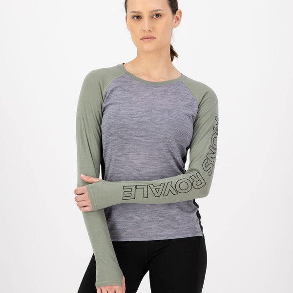 Bella Merino Long Sleeve - Willow / Grey Heather | Women's Long Sleeve Top