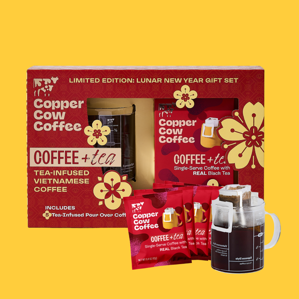Coffee + Tea Lunar New Year Pour Over Coffee Gift Set (1 Mug + (1) 5ct Coffee + Tea Pour Overs)