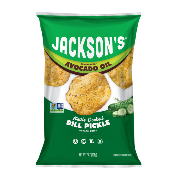 Dill Pickle Kettle Chips in Avocado Oil 7oz (Pack of 6)