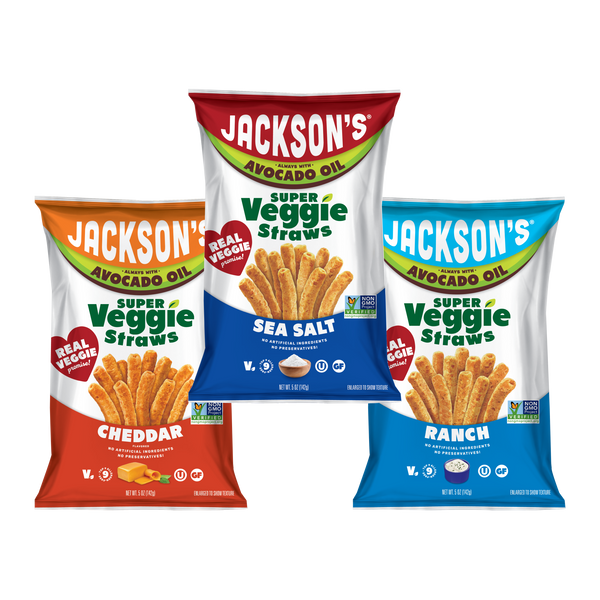 Variety Pack Super Veggie Straws in Avocado Oil 5oz (Pack of 8)