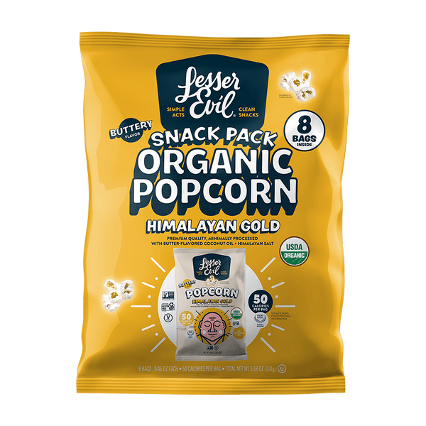 Himalayan Gold Organic Butter Flavor Popcorn Snack Pack