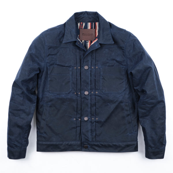 Riders Jacket Waxed Canvas Navy