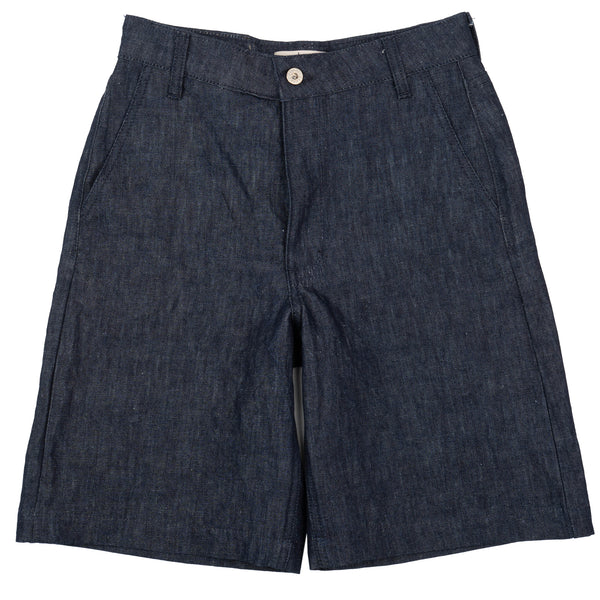 Andie Shorts - Linen Blend Denim - Indigo