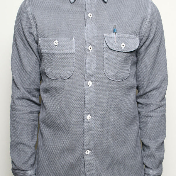 Work Shirt // Dyed Grey Sashiko