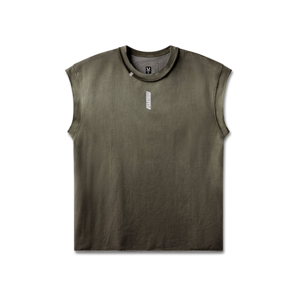 1115. Tech Essential™ Cap Shoulder Cutoff - Olive Sun Fade